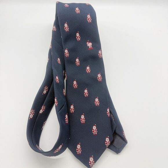 Chippmunk Creations Christmas Novelty Naughty Santa Tie Holiday Party Blue Red - Picture 1 of 7